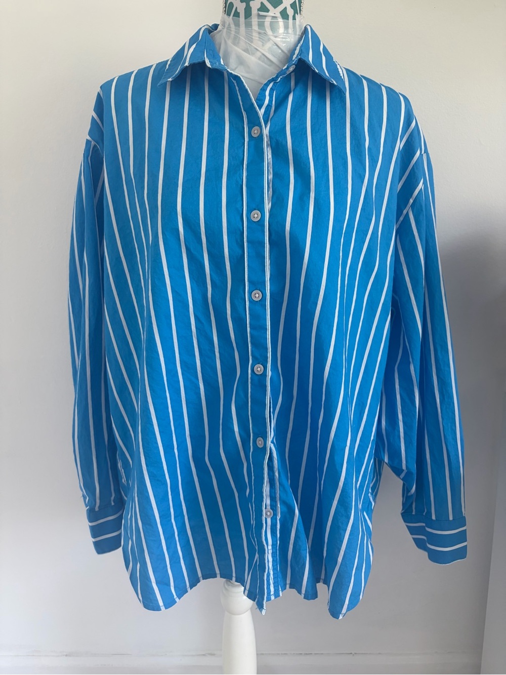 Aerie Good Day Button Up Striped Shirt Size M ladies